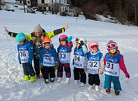 Banner Skikurse für Kinder (Tag 5) mit Abschlußrennen
