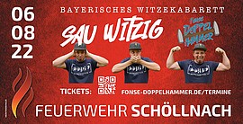 Banner Bayerisches Witzekabarett »SAUWITZIG«