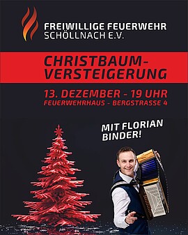 Banner Christbaumversteigerung
